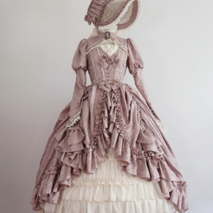 Plus Size Moonlit Britain Violet Pink Satin Regular - Hime Lolita