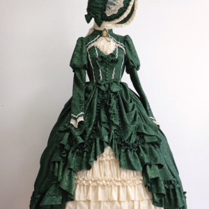 Plus Size Moonlit Britain Deep Green Long - Hime Lolita