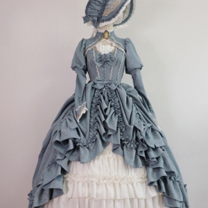 Plus Size Moonlit Britain Mist Blue Long - Hime Lolita
