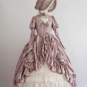 Plus Size Moonlit Britain Violet Pink Satin Short - Hime Lolita