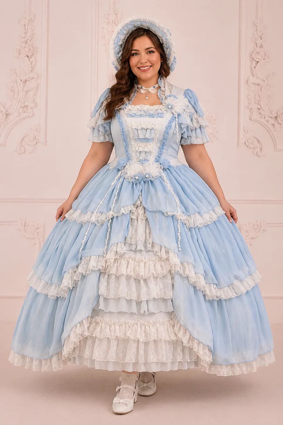 Light Blue Ivory Hime OP Dress