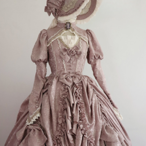 Plus Size Moonlit Britain Pink Purple Jacquard Long - Hime Lolita