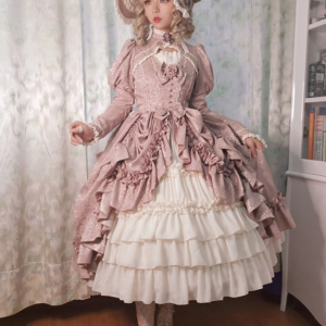 Plus Size Moonlit Britain Pink Purple Jacquard Short - Hime Lolita