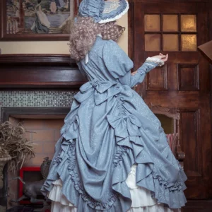 Plus Size Moonlit Britain Mist Blue Short - Hime Lolita