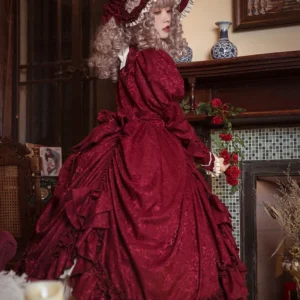 Plus Size Moonlit Britain Red Short - Hime Lolita
