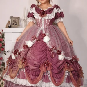 Plus Size Rose Majesty Dusty Rose Dress Set - Classic Lolita
