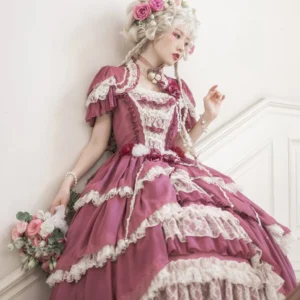 Plus Size Butterfly Forest Dusty Rose Regular - Sweet Lolita