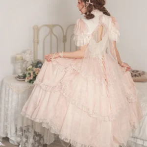 Plus Size Butterfly Forest Ecru Pink Long - Sweet Lolita