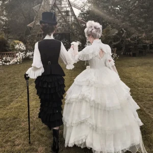 Plus Size Butterfly Forest Ivory Long - Sweet Lolita