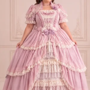Plus Size Butterfly Forest Lavender Pink Long - Sweet Lolita